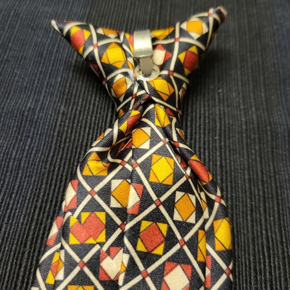 Vtg Michael James Clip On Tie - Picture 3 of 6